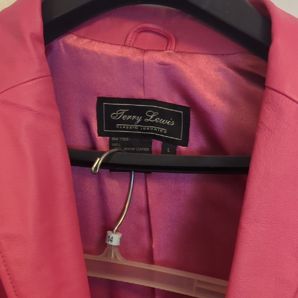 Women's Pink Leather Jacket
